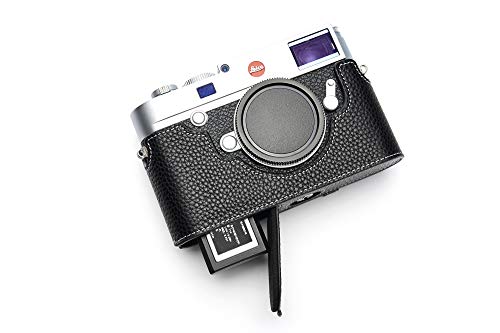 Handarbeit aus echtem echtem Leder halb Kamera Tasche Abdeckung für Leica M10 schwarz Farbe von TP Original