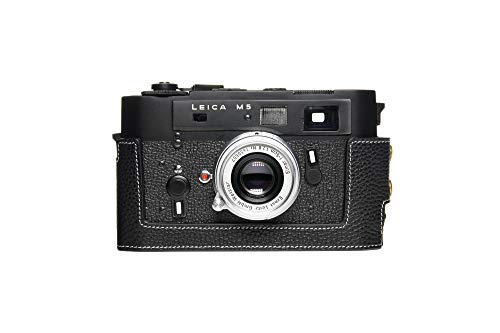 Handarbeit aus echtem echtem Leder halb Kamera Tasche Abdeckung für Leica M5 schwarz Farbe von TP Original