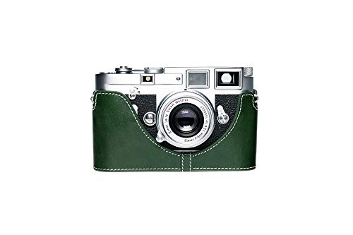 Handarbeit aus echtem echtem Leder halb Kamera Tasche Abdeckung für Leica M6 M4 M3 M2 M1 Mda grüne Farbe von TP Original