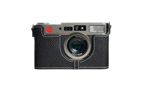 Handarbeit aus echtem echtem Leder halb Kamera Tasche Abdeckung für Leica cm Zoom schwarz Farbe von TP Original