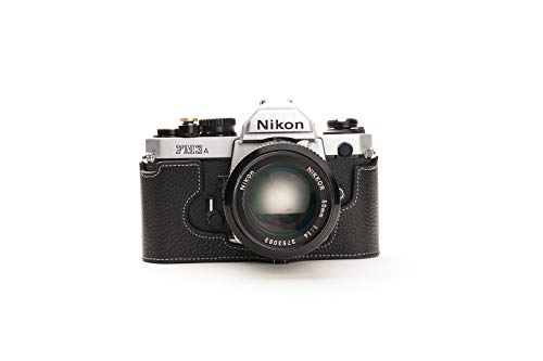 Handarbeit aus echtem echtem Leder halb Kamera Tasche Abdeckung für Nikon FM3A schwarz Farbe von TP Original