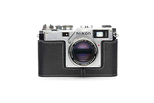 Handarbeit aus echtem echtem Leder halb Kamera Tasche Abdeckung für Nikon S2 schwarz Farbe von TP Original