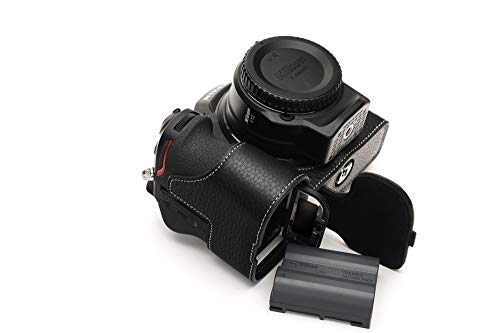Handarbeit aus echtem echtem Leder halb Kamera Tasche Abdeckung für Nikon Z7 II Z6 II Z5 schwarz Farbe von TP Original