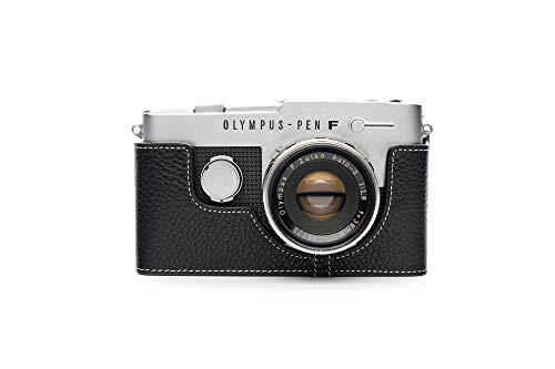 Handarbeit aus echtem echtem Leder halb Kamera Tasche Abdeckung für Olympus Pen FT Filmkamera schwarz Farbe von TP Original