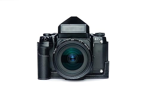 Handarbeit aus echtem echtem Leder halb Kamera Tasche Abdeckung für Pentax 67ii schwarz Farbe von TP Original