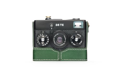 Handarbeit aus echtem echtem Leder halb Kamera Tasche Abdeckung für Rollei 35S 35TE 35SE 35T grüne Farbe von TP Original