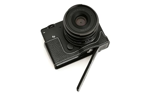 TP Original Handarbeit aus echtem echtem Leder halb Kamera Tasche Abdeckung für Sigma FP schwarz Farbe von TP Original