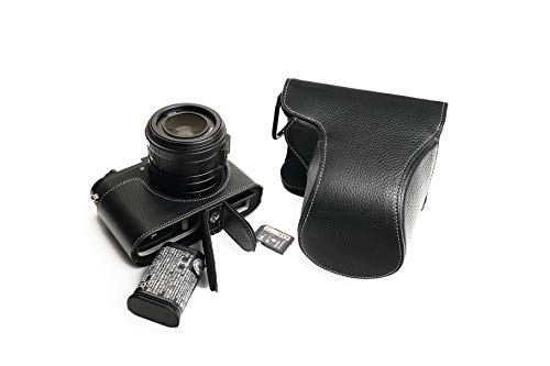 Handarbeit aus echtem echtem Leder voller Kamera Tasche Tasche für Leica Q2 schwarz von TP Original