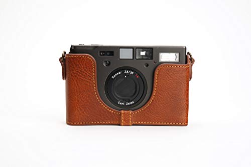 Handgefertigt aus echtem echtem Leder halbe Kamera Tasche Tasche Abdeckung für Contax T3 Rufous Farbe von TP Original