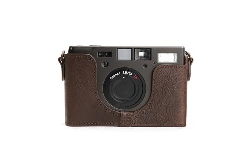 Handgefertigt aus echtem echtem Leder halbe Kamera Tasche Tasche Abdeckung für Contax T3 dunkelbraune Farbe von TP Original