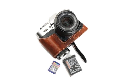 Handgefertigt aus echtem echtem Leder halbe Kamera Tasche Tasche Abdeckung für FUJIFILM X-T30 X-T20 X-T10 Rufous Farbe von TP Original
