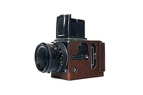 Handgefertigt aus echtem echtem Leder halbe Kamera Tasche Tasche Abdeckung für Hasselblad 503CW 503CXI Kaffeefarbe von TP Original