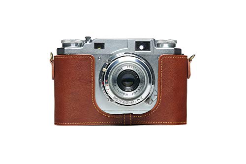Handgefertigt aus echtem echtem Leder halbe Kamera Tasche Tasche Abdeckung für Konica II IIA IIB IIB-m Rufous Farbe von TP Original