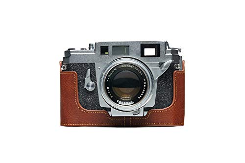 Handgefertigt aus echtem echtem Leder halbe Kamera Tasche Tasche Abdeckung für Konica III IIIA IIIM Rufous Farbe von TP Original