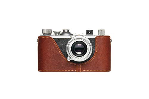 Handgefertigt aus echtem echtem Leder halbe Kamera Tasche Tasche Abdeckung für Leica 0 i ii iii IIIA iiib (ohne Kamera Gurt D-Ringe) Rufous Farbe von TP Original