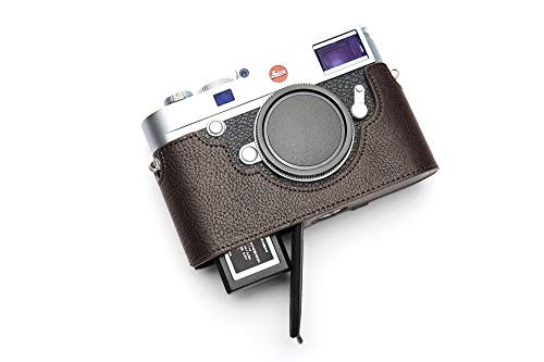 Handgefertigt aus echtem echtem Leder halbe Kamera Tasche Tasche Abdeckung für Leica M10 dunkelbraune Farbe von TP Original