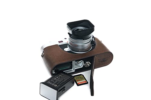 Handgefertigt aus echtem echtem Leder halbe Kamera Tasche Tasche Abdeckung für Leica M11 dunkelbraune Farbe von TP Original