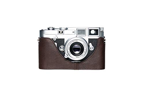 Handgefertigt aus echtem echtem Leder halbe Kamera Tasche Tasche Abdeckung für Leica M6 M4 M3 M2 M1 Mda dunkelbraune Farbe von TP Original