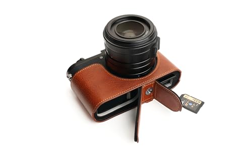 Handgefertigt aus echtem echtem Leder halbe Kamera Tasche Tasche Abdeckung für Leica Q2 Rufous Farbe von TP Original