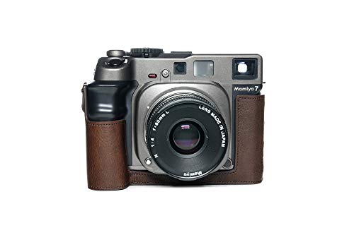 Handgefertigt aus echtem echtem Leder halbe Kamera Tasche Tasche Abdeckung für MAMIYA 7ii 7 dunkelbraune Farbe von TP Original
