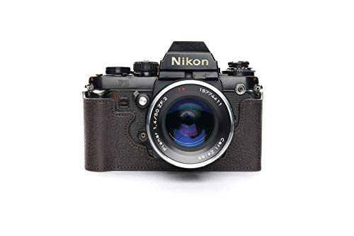 Handgefertigt aus echtem echtem Leder halbe Kamera Tasche Tasche Abdeckung für Nikon F3 F3HP F3AF F3T dunkelbraune Farbe von TP Original
