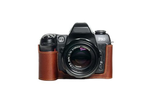 Handgefertigt aus echtem echtem Leder halbe Kamera Tasche Tasche Abdeckung für Nikon F80 Rufous Farbe von TP Original