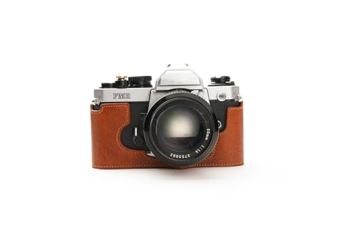 Handgefertigt aus echtem echtem Leder halbe Kamera Tasche Tasche Abdeckung für Nikon FM2 FM FM2n FE FE2 Rufous Farbe von TP Original