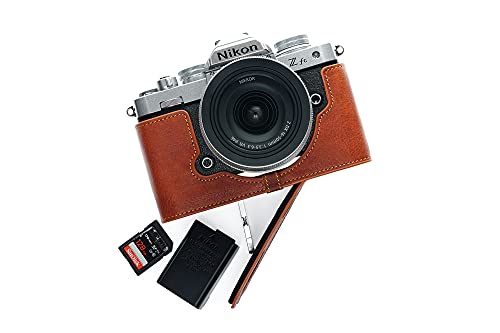 Handgefertigt aus echtem echtem Leder halbe Kamera Tasche Tasche Abdeckung für Nikon Z fc Zfc Rufous Farbe von TP Original