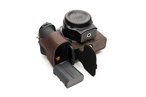 Handgefertigt aus echtem echtem Leder halbe Kamera Tasche Tasche Abdeckung für Nikon Z7 II Z6 II Z5 dunkelbraune Farbe von TP Original