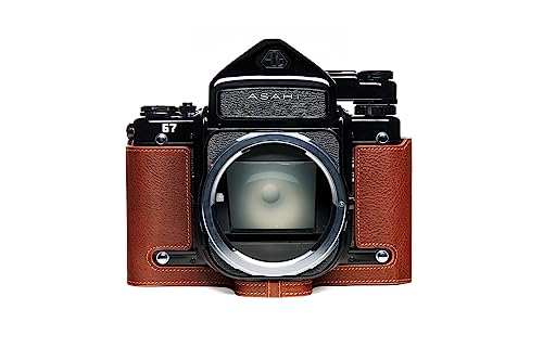 Handgefertigt aus echtem echtem Leder halbe Kamera Tasche Tasche Abdeckung für Pentax 67 6x7 67 TTL Rufous Farbe von TP Original