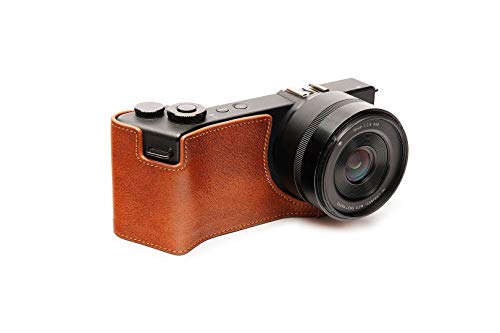 Handgefertigt aus echtem echtem Leder halbe Kamera Tasche Tasche Abdeckung für Sigma DP0Q DP1Q DP2Q DP3Q Rufous Farbe von TP Original