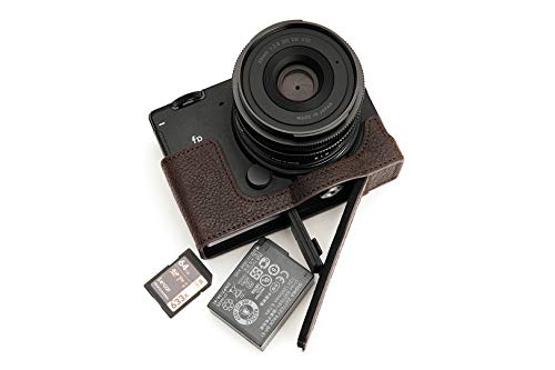 Handgefertigt aus echtem echtem Leder halbe Kamera Tasche Tasche Abdeckung für Sigma FP dunkelbraune Farbe von TP Original