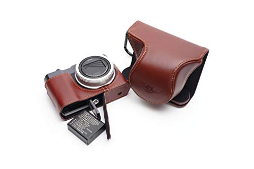 Handgefertigt echtem Leder Full Kameratasche für Leica C-LUX Braun Farbe von TP Original