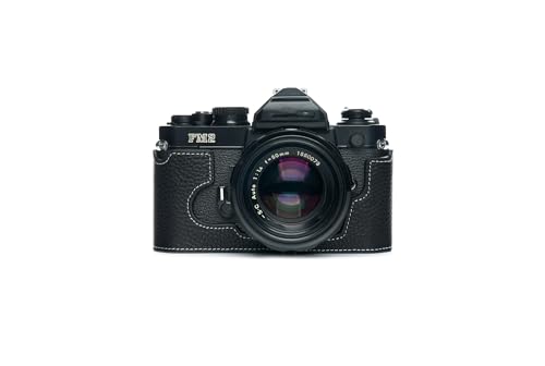 TP Original Echtleder-Kameratasche für Nikon FM2, FM, FM2n, FE, FE2 mit MF-16 Datenrückseite, Schwarz, Handgefertigt, Vintage-Design, 304 Edelstahl Schraube, Samt-Innenfutter, Kameraschutz, Hülle TP Original Echtleder-Kameratasche für Nikon FM2, FM, FM2n, FE, FE2 mit MF-16 Datenrückseite, Schwarz, Handgefertigt, Vintage-Design, 304 Edelstahl Schraube, Samt-Innenfutter, Kameraschutz, Hülle von TP Original