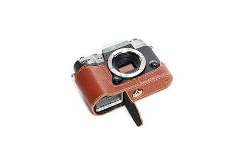 Handgefertigte Halb-Kameratasche aus echtem Leder für Fujifilm X-T50 XT50, Rufous von TP Original
