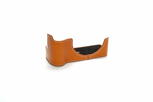 Handgefertigte Halbkameratasche aus echtem Leder für Canon PowerShot V1, Sandbraun Handgefertigte Halbkameratasche aus echtem Leder für Canon PowerShot V1, Sandbraun von TP Original