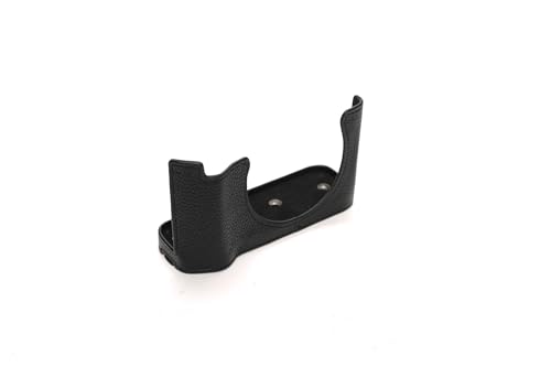 Handgefertigte Halbkameratasche aus echtem Leder für Fujifilm GFX100RF schwarzes Leder mit schwarzen Nähten Handgefertigte Halbkameratasche aus echtem Leder für Fujifilm GFX100RF schwarzes Leder mit schwarzen Nähten von TP Original