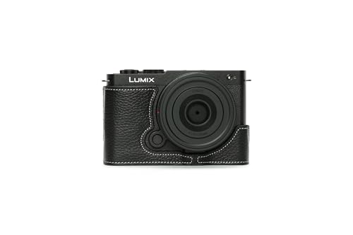 Handgefertigte Halbkameratasche aus echtem Leder für Panasonic S9, Schwarz Handgefertigte Halbkameratasche aus echtem Leder für Panasonic S9, Schwarz von TP Original