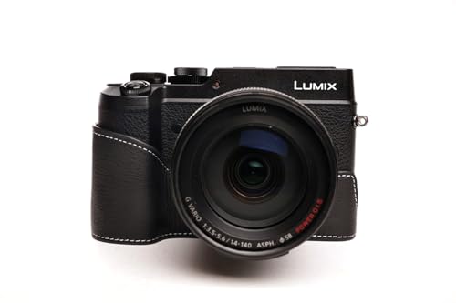 Handgemachte echte Reale lederne Halb Kamera Tasche Tasche für Panasonic GX8 Schwarz Farbe von PT