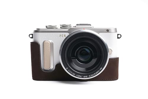Handgemachte echtes echtes Leder Half Kamera Tasche Tasche für Olympus E-PL8 EPL8 Dunkelbraun Farbe Handgemachte echtes echtes Leder Half Kamera Tasche Tasche für Olympus E-PL8 EPL8 Dunkelbraun Farbe von PT