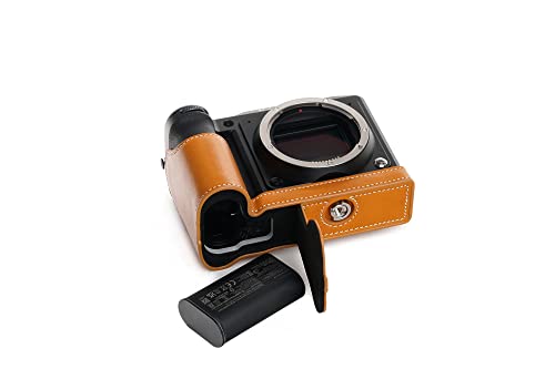 Kameratasche für Hasselblad X2D 100C, handgefertigt, echtes Leder, Sandbraun von TP Original