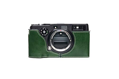 Handarbeit aus echtem echtem Leder halb Kamera Tasche Abdeckung für Hasselblad XPan für Fujifilm TX-1 grüne Farbe von TP Original