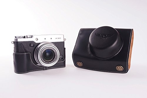 TP handgemachte echte Echtleder Voll Kamera Tasche Abdeckung für FUJIFILM X30 Schwarz Farbe von TP Original
