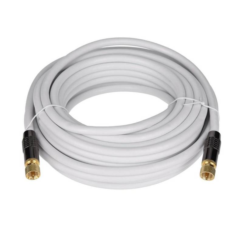 TP SAT-Kabel in weiß, gerade 10m SAT-Halterung von TP