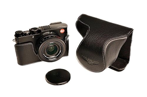 TP handgemachte echte Echtleder Voll Kamera Tasche Abdeckung für Leica D-LUX Typ 109 Schwarz Farbe von TP