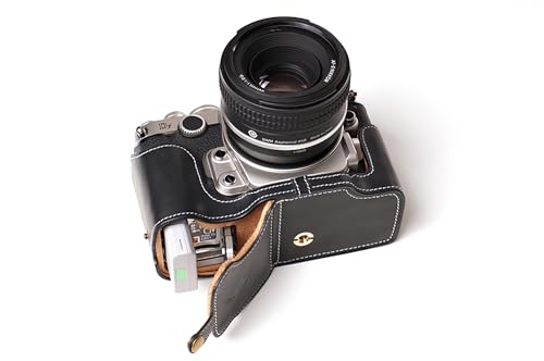 TP handgemachte echte reale lederne Halb Kamera Tasche Abdeckung für Nikon DF Black Bottom Öffnungs Version von TP