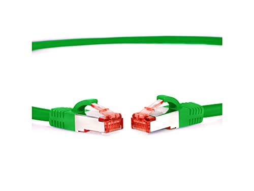 TPFNet CAT.6 hochwertiges Premium Netzwerkkabel mit RJ45 Anschluss | LAN Kabel | 20m | grün |mehrfache Abschirmung durch S/FTP | kompatibel mit Router, Modem, Switch von TPFNet