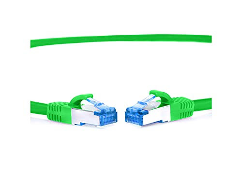 TPFNet CAT.6A hochwertiges Premium Netzwerkkabel mit RJ45 Anschluss | LAN Kabel | 3m | grün |mehrfache Abschirmung durch S/FTP | kompatibel mit Router, Modem, Switch von TPFNet