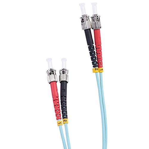 TPFNet Premium 20m LWL Glasfaser Fiber Patchkabel Multimode Kabel ST/ST OM3 Duplex 50/125µm 10 Gigabit/s von TPFNet
