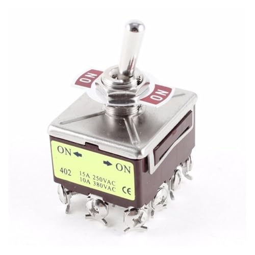 1pcs AC 15A/250V 10A/380V 2 Way On/On 4 Pole Double Throw 4PDT Toggle Switch 12 screw terminals von TPQZQAUEC